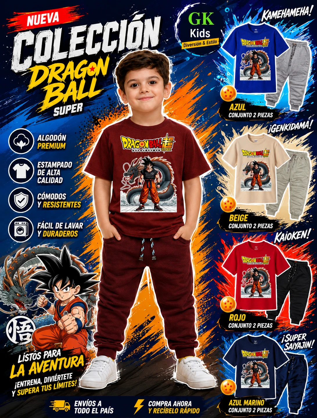 Goku conjunto infantil