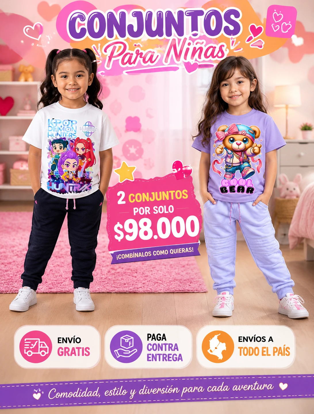Conjunto niña GK Kids – blusa y pantalón