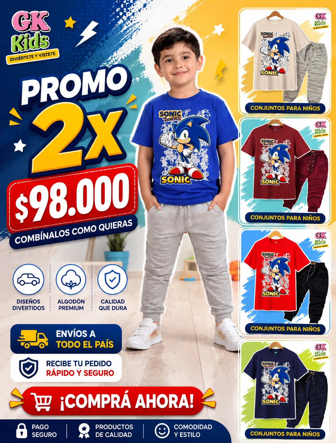 Sonic conjunto infantil